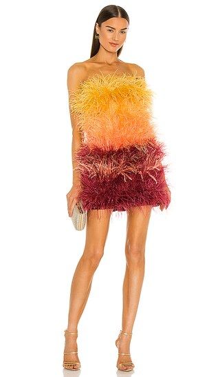 Sunset Feather Dress in Multicolor | Revolve Clothing (Global)