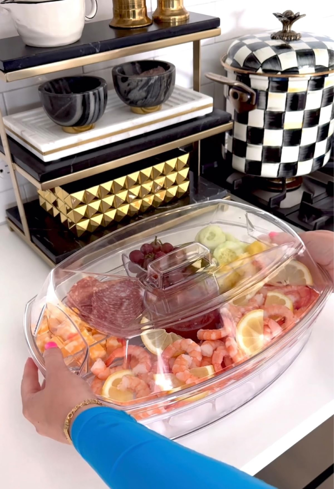 I left this out for hours and the food stayed cold! No condensation or anything! I am so excited for this! We eat a lot of charcuteries around here! They can be very healthy! We often snack on them while grilling and the food usually gets mushy and warm! So happy to say this has changed everything! Also love it to make for the kids and set out for them to graze through the afternoon instead of unhealthy snacks!! I love that the food will stay good while out!

#LTKSeasonal #LTKStyleTip #LTKHome