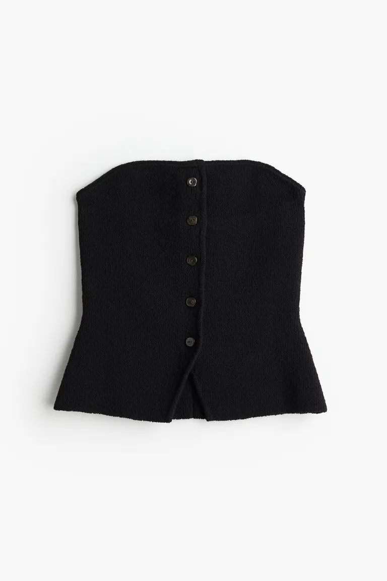 Knit Tube Top - Black - Ladies | H&M US | H&M (US + CA)