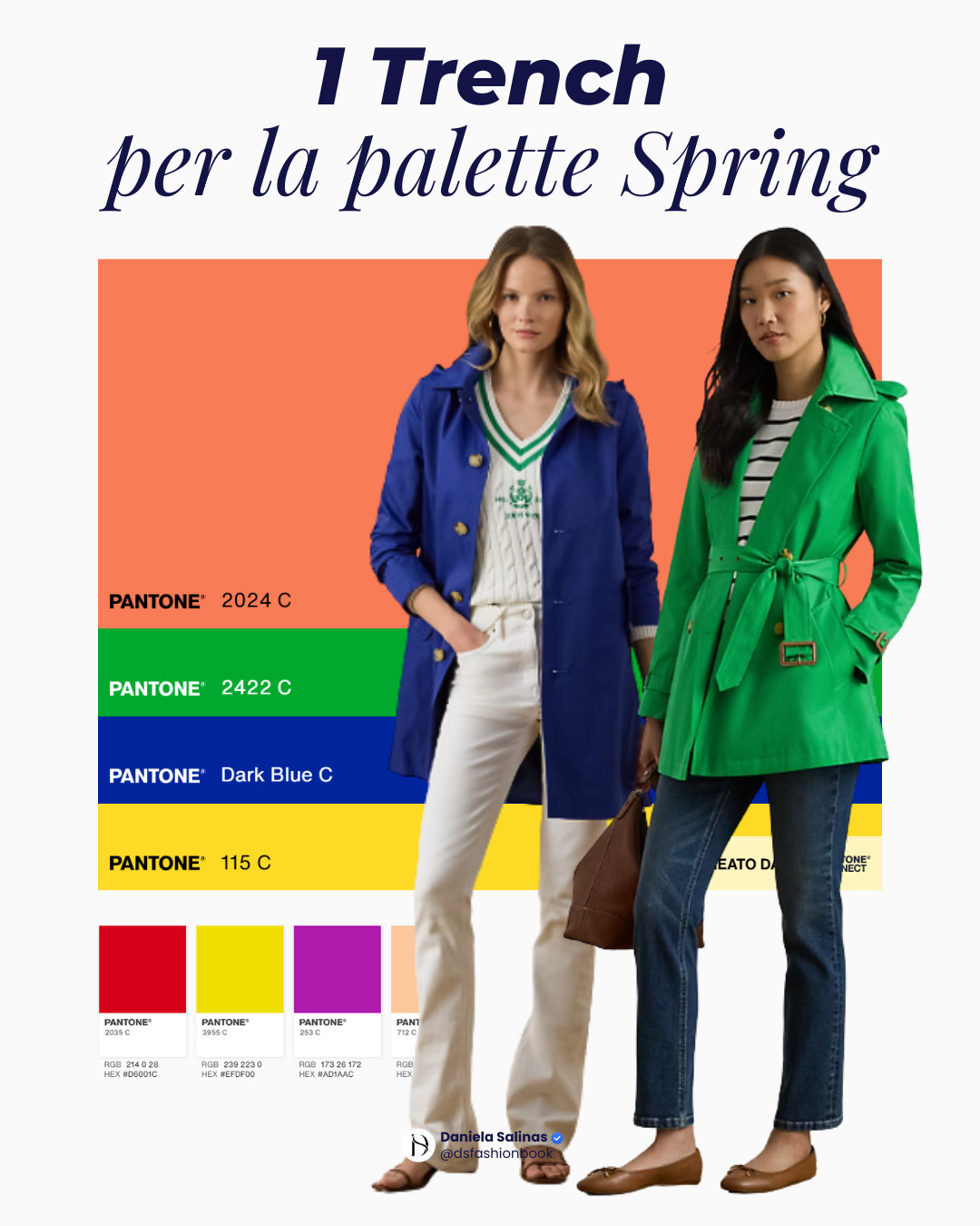 Il trench è il capo essenziale per le stagioni di transizione: leggero, versatile e facile da abbinare.
Qui trovi i colori migliori in base alla tua palette di Armocromia — Summer, Winter, Autumn, Spring — così scegli il modello più valorizzante senza errori (e riduci le spese evitando acquisti sbagliati).

🌊 Summer: toni freddi e polverosi
❄️ Winter: contrasti freddi e brillanti
🍂 Autumn: nuance calde e profonde
🌸 Spring: colori caldi e luminosi

Salva il post per il tuo shopping e scopri quale trench funziona meglio per te. 

 #LTKitalia #LTKeurope #LTKspring