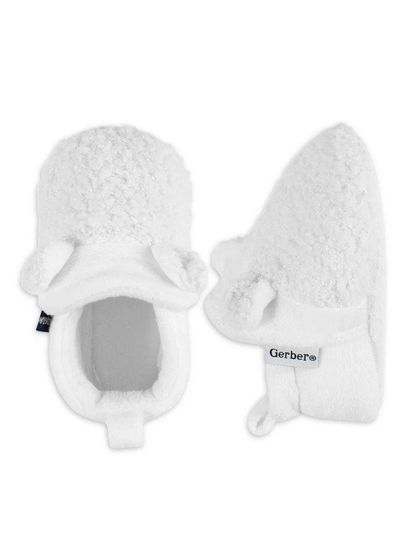 Gerber Baby Plush Bear Booties with Ears, Sizes 0/3M-3/6M | Walmart (US)