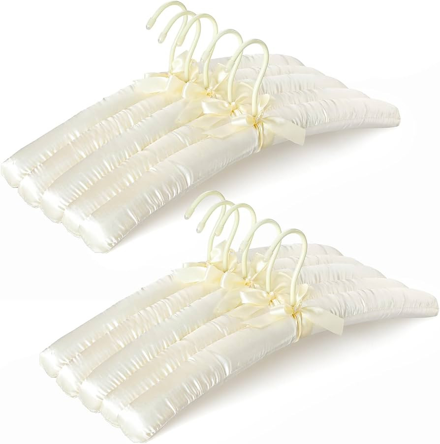 TOPIA HANGER Padded Hangers for Women Clothing,17-inch Satin Hangers 10 Pack Thick Foam Padded No... | Amazon (US)