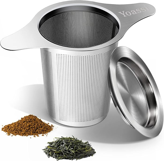Extra Fine 18/8 Stainless Steel Tea Infuser Mesh Strainer with Large Capacity & Perfect Size Doub... | Amazon (US)