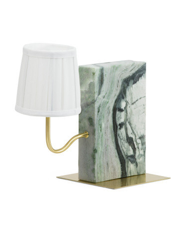13X6.5X11.5 Solid Marble Bookend Lamp, Gold | TJ Maxx