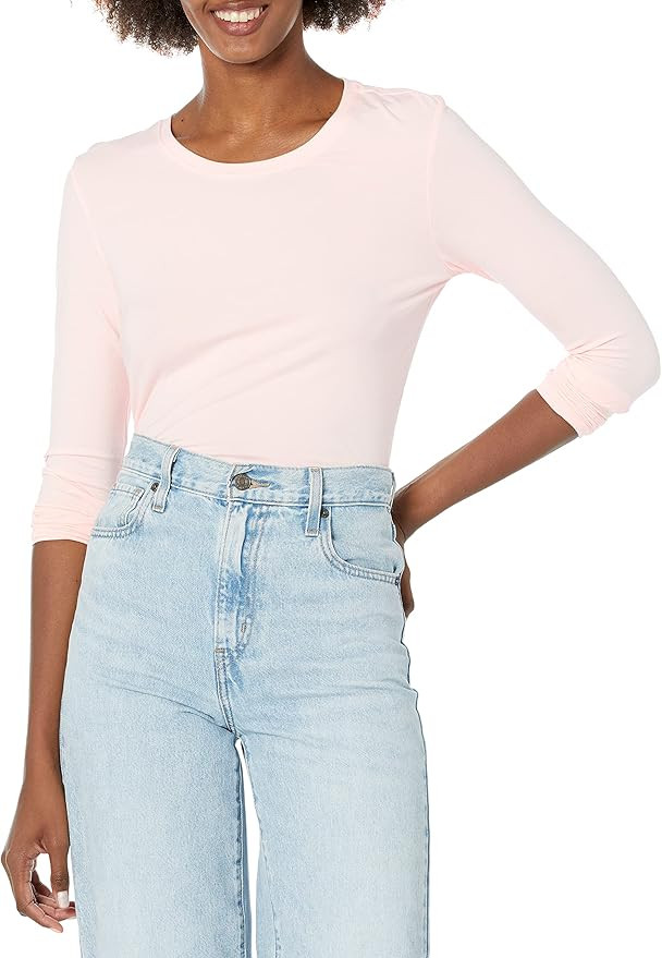 Amazon Essentials Women's Classic-Fit Long-Sleeve Crewneck T-Shirt (Available in Plus Size) | Amazon (US)