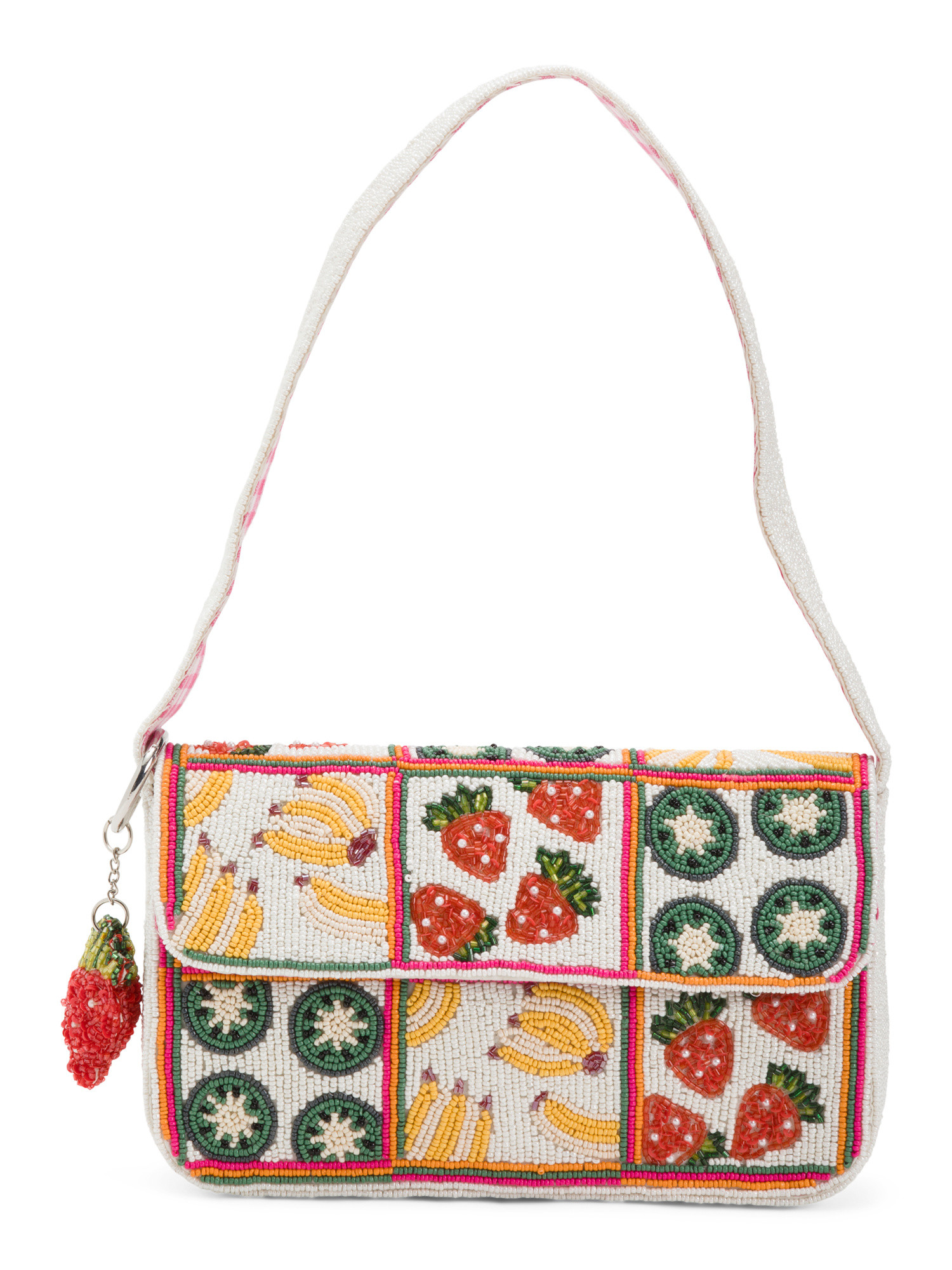 Beaded Fruit Chic Flap Shoulder Bag | TJ Maxx