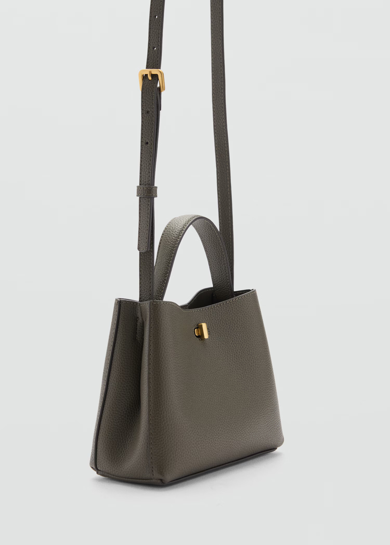 Mini shopper bag with metallic detail | MANGO (UK)