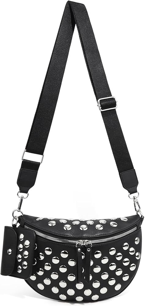 Checkered Crossbody Bag for Women Trendy Bum Bag Checkered Purse Slouchy Fanny Packs with Coin Pu... | Amazon (US)