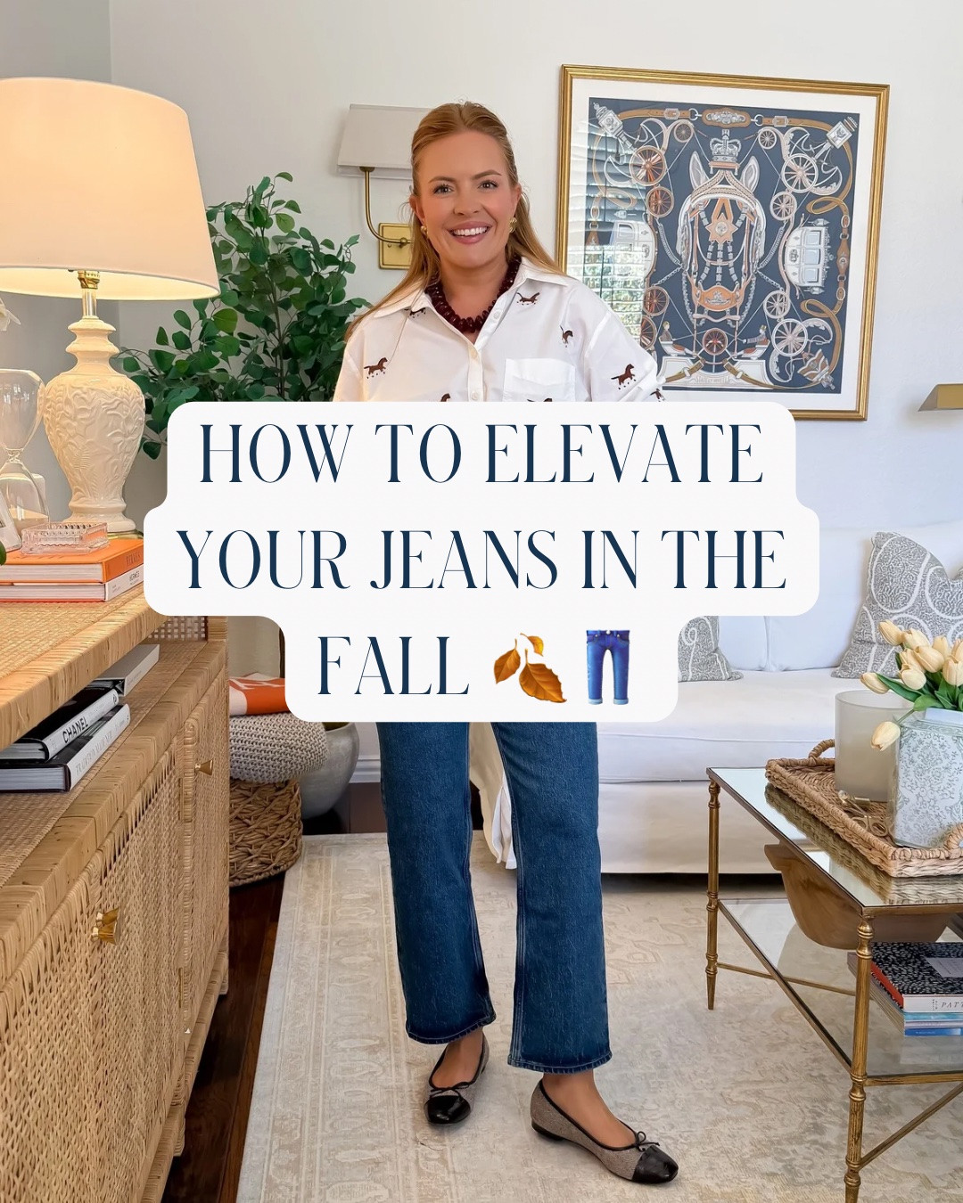 How to elevate your jeans this fall: you don't need new denim, you just need the right toppers. I'm styling 10 fall jeans outfits with the same base denim — wide leg jeans, dark wash jeans, and classic medium wash jeans — and elevating each one with polished fall layers. Think tweed jackets, tailored blazers, quilted toppers, rich satin blouses, and cozy knits that instantly take denim from basic to put-together. These are easy elevated casual fall outfits for moms, work-from-home days, school drop-off, and weekend errands — flattering, comfortable, and so wearable.

Shop all 10 fall denim looks below 🤍

#falljeansoutfits #howtostylejeans #falldenimoutfits #elevatedcasual #widelegjeansoutfit
