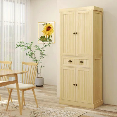 72" Farmhouse Kitchen Pantry Cabinet | Wayfair Professional