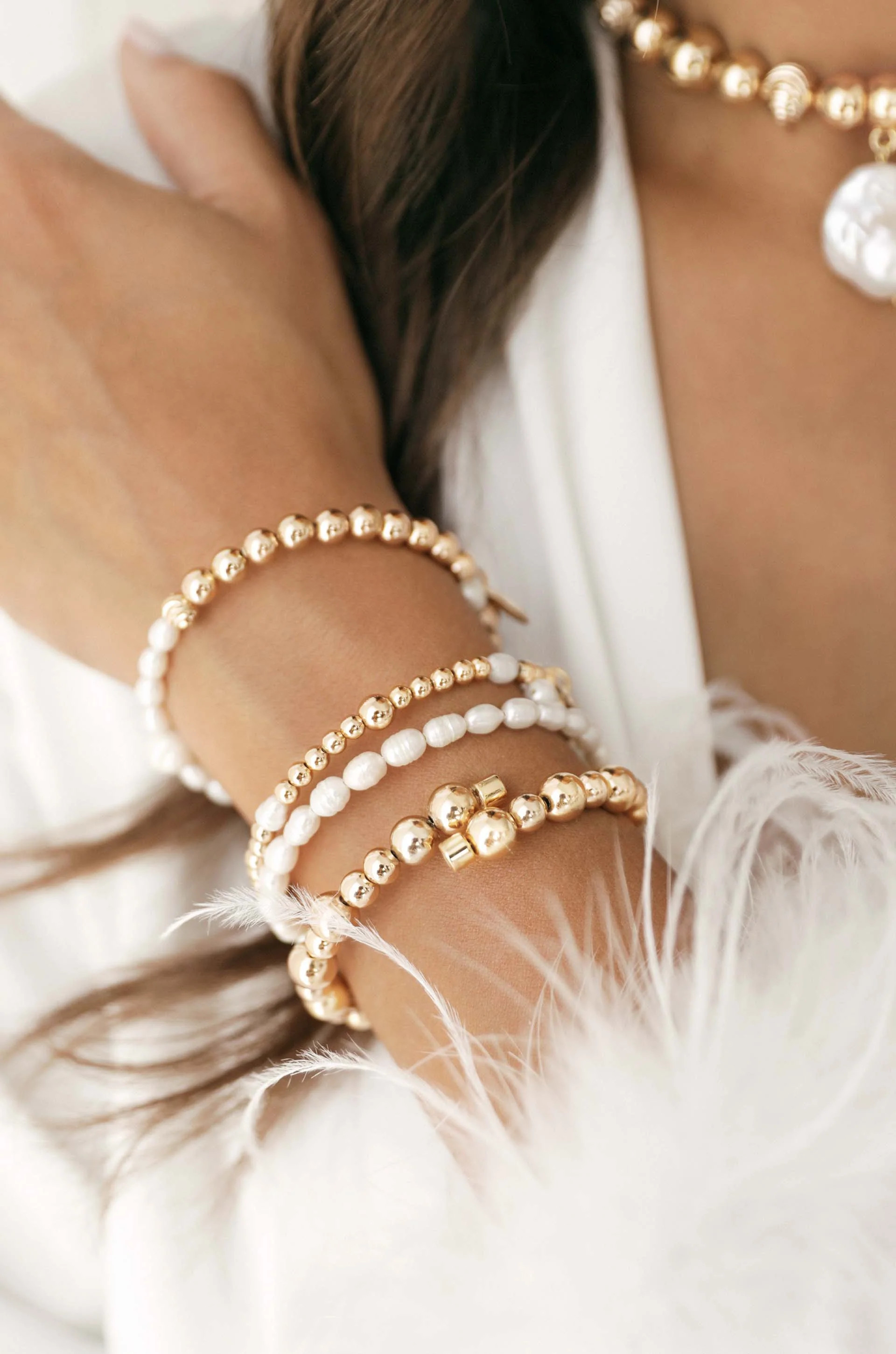 Freshwater Pearl Party Stack Bracelet Set | Ettika