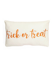 16x26 Sherpa Trick Or Treat Pillow | Throw Pillows | T.J.Maxx | TJ Maxx
