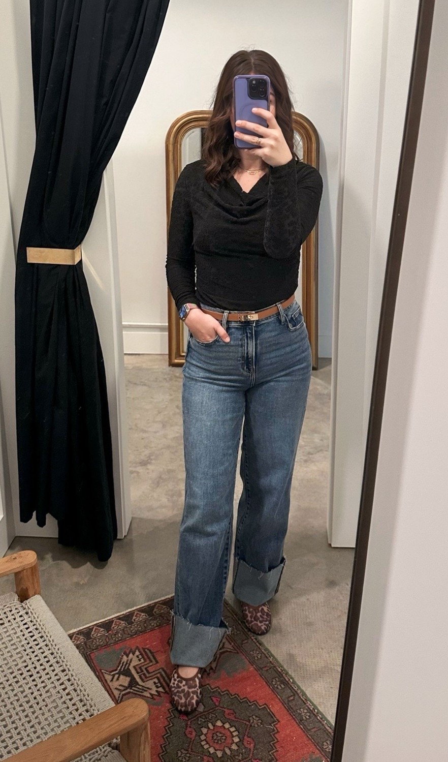 Casual, comfy, and a little bit elevated ✨
This black top + cuffed jeans combo is my new favorite easy outfit. Linking Amazon lookalikes on LTK! #AmazonFashion #AmazonFinds #LTKStyle #LTKFinds #LTKFashion
#WinterOutfit #CasualOutfitIdeas #EverydayOutfits #WideLegJeans
#AmazonOutfits #OOTDInspo #MomOutfits #AffordableFashion
#AmazonWardrobe #JeansOutfit #SimpleStyle #TryOnHaul

#LTKootd #LTKFindsUnder50 #LTKStyleTip