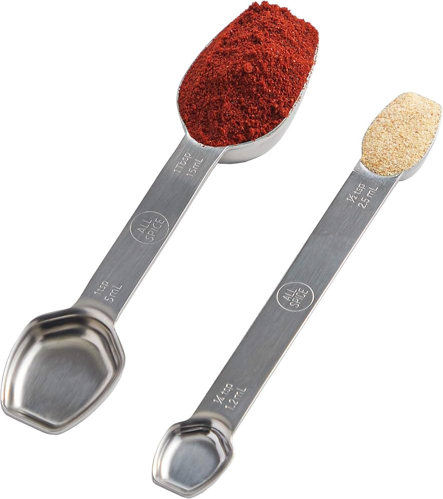 AllSpice Stainless Steel Double Sided Measuring Spoon Set | Amazon (US)