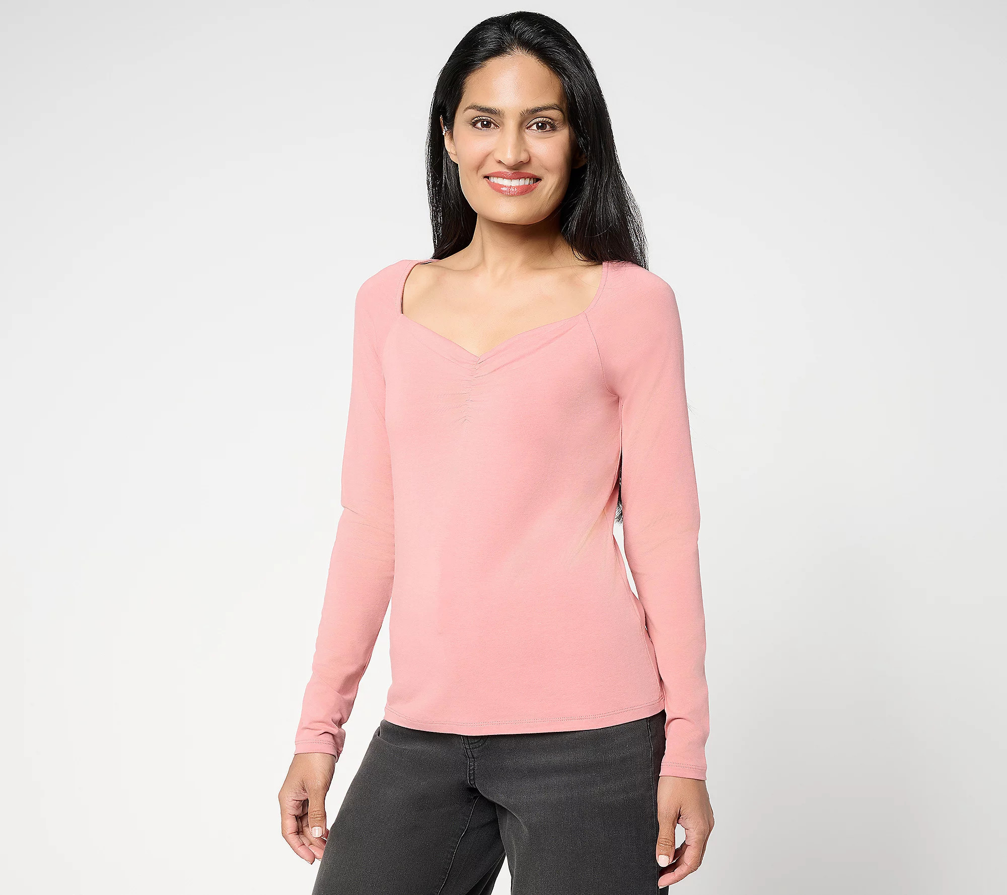 As Is Me by Jennie Garth Terraza Knit Top w/ Sweetheart Neck | QVC