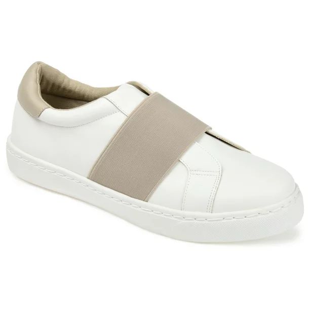 Brinley Co. Womens Comfort Foam™ Elastic Accent Slip On Sneaker - Walmart.com | Walmart (US)