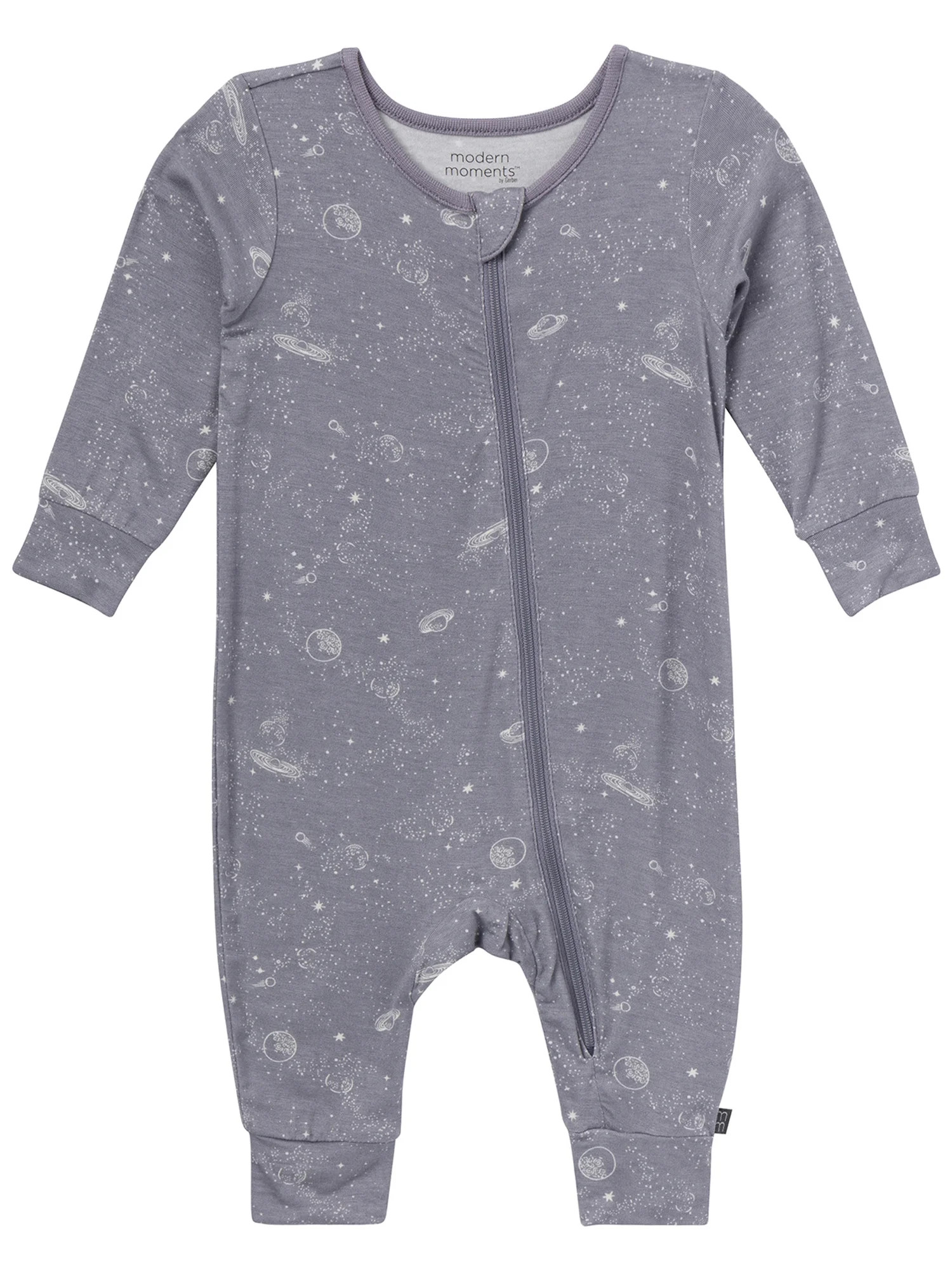 Modern Moments by Gerber Baby Neutral S uper Soft Long Sleeve Coverall, Sizes Newborn - 12 Months | Walmart (US)