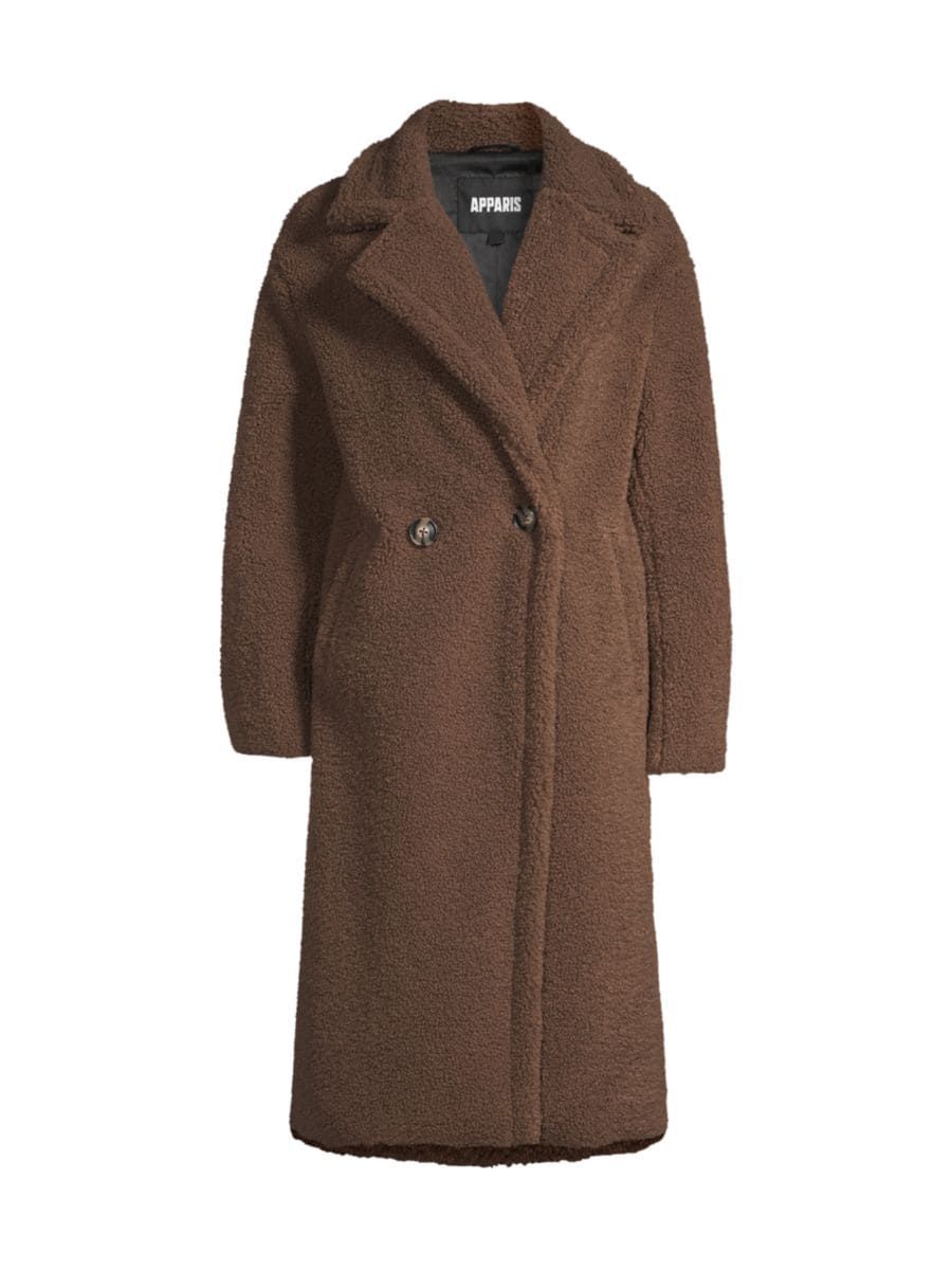 Anoushka Faux Fur Double-Breasted Coat | Saks Fifth Avenue