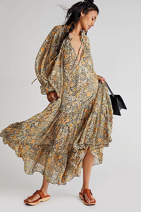 Feeling Groovy Maxi Dress by Free People, Black Combo, L | Free People (Global - UK&FR Excluded)