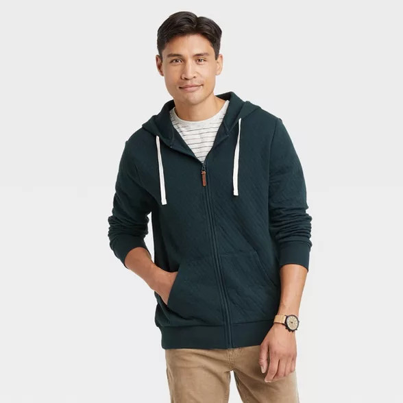 Men's Standard Fit Full-Zip Hooded Sweatshirt - Goodfellow & Co™ | Target