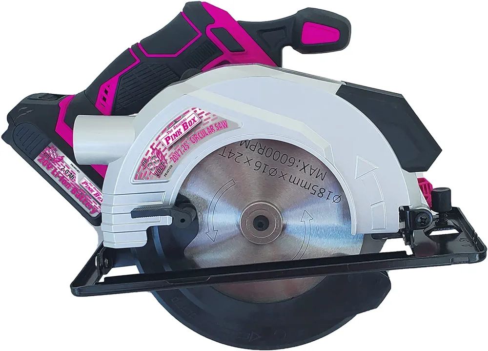 The Original Pink Box 20-Volt Li-ion Brushless 7-1/4 Inch Left Blade Cordless Circular Saw With 2... | Amazon (US)