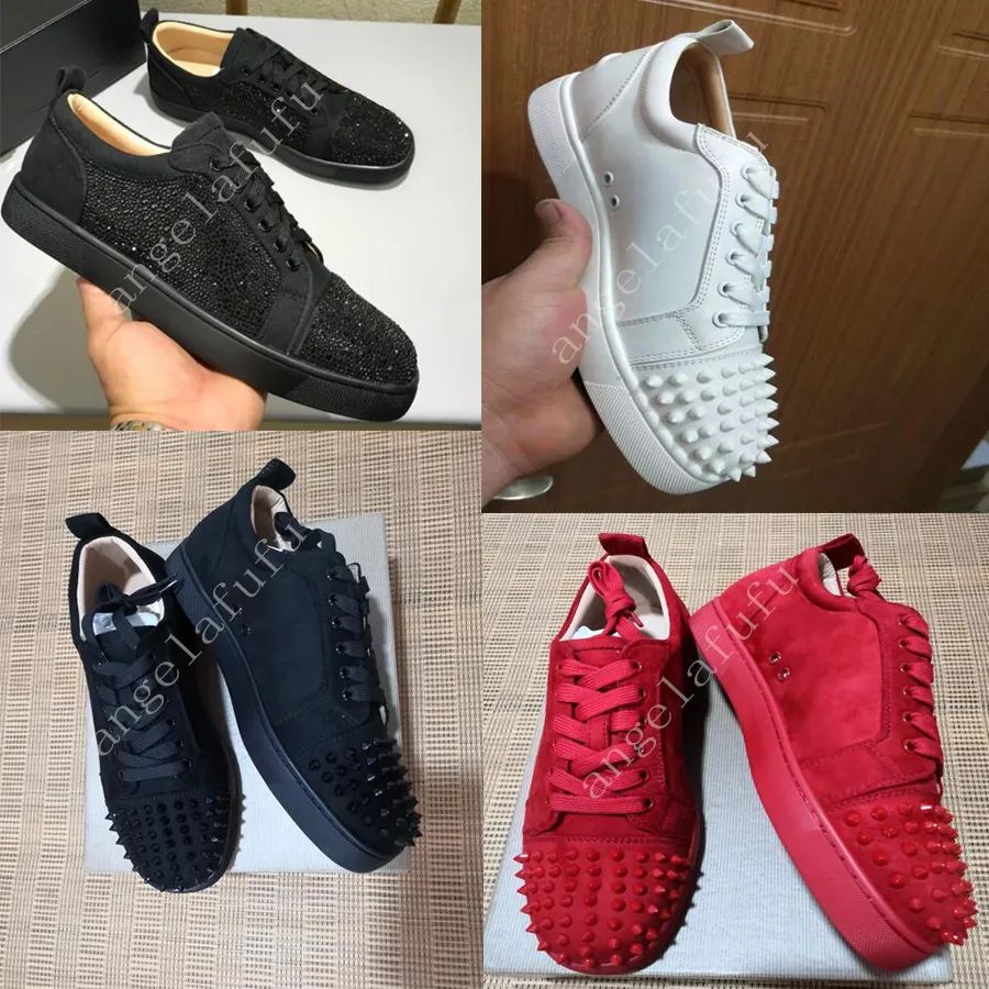 Designer Red Bottom Shoe Luxury Shoes Sneakers Low Cut Suede Spike For Men And Women Shoe Party W... | DHGate