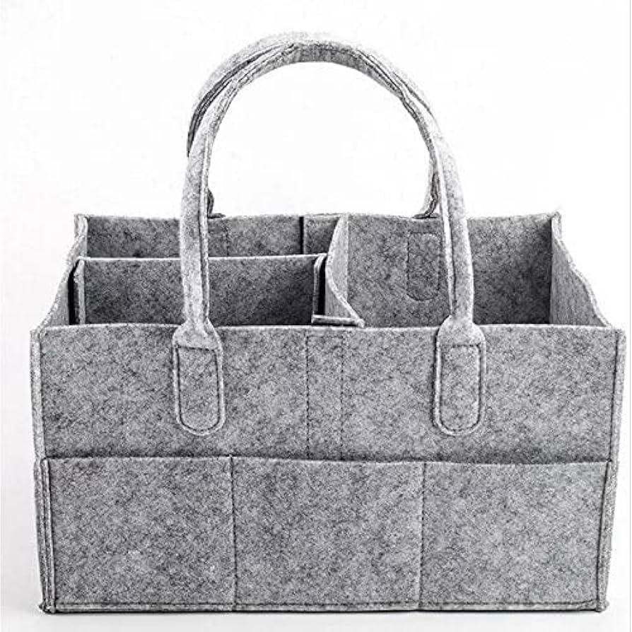 Baby Diaper Caddy, ISHOWDEAL Felt Cloth Nursery Storage Bin and Car Organizer Portable Diaper Cad... | Amazon (CA)