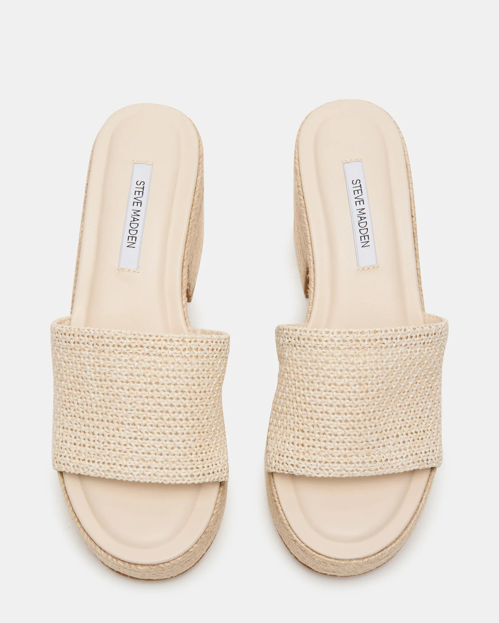 TRIPPY Natural Raffia Platform Mule Women's Sandal | Steve Madden (US)