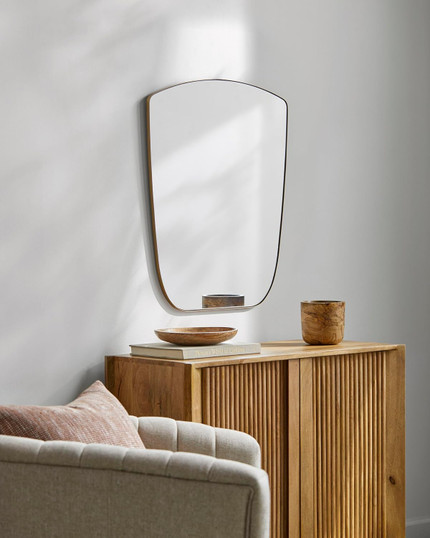 Mark&Day Mirrors, Lino Modern Arch/Crowned Top Wall Mirror for Living Room, Bedroom (29" H x 24" ...