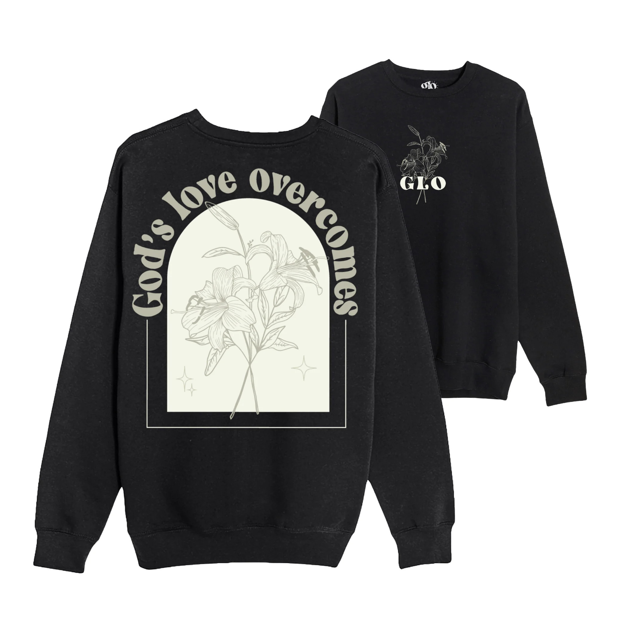 God's Love Overcomes Crewneck Sweatshirt | Gods Love Overcomes