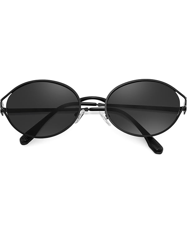 FEISEDY Retro Oval Small Sunglasses for Women Men 90s Trendy Classic Y2K Frame Round Shades UV400... | Amazon (US)