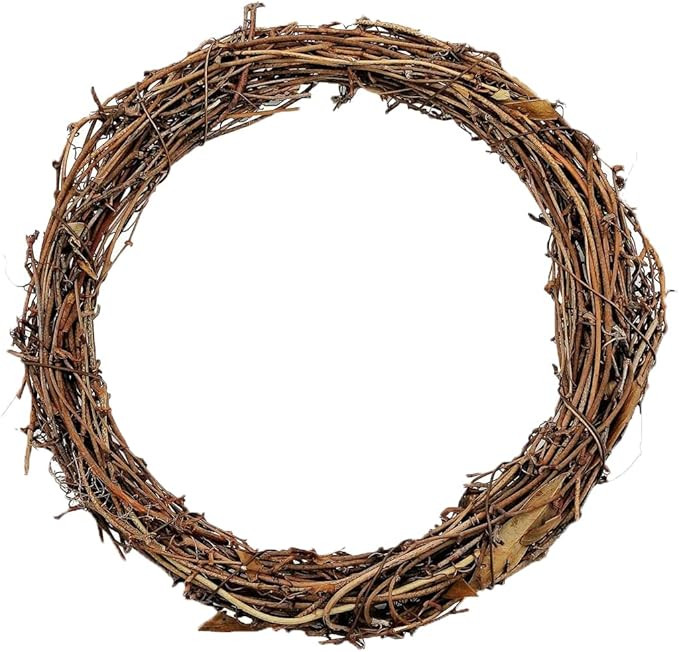 16inch Large Natural Grapevine Wreath Rings Rattan Vine Branch Wreath Hoop for DIY Craft Christma... | Amazon (US)