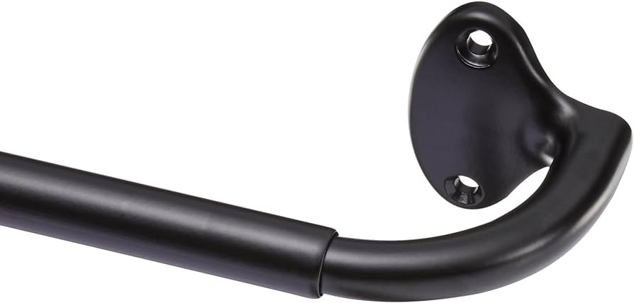 Amazon Basics Room Darkening Blackout Curtain Rod - 28" to 48", Black | Amazon (US)