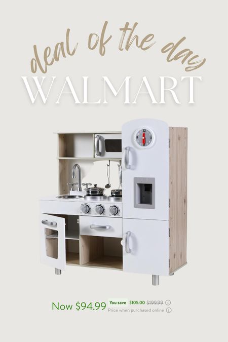 Modern play kitchen on Walmart deal of the day!