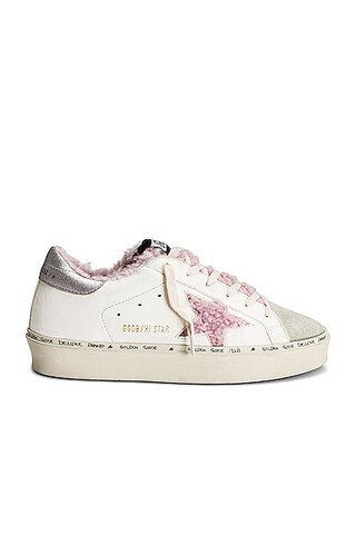 Golden Goose Hi Star Sneaker in White, Ice, Antique Pink, & Nude | FWRD | FWRD 