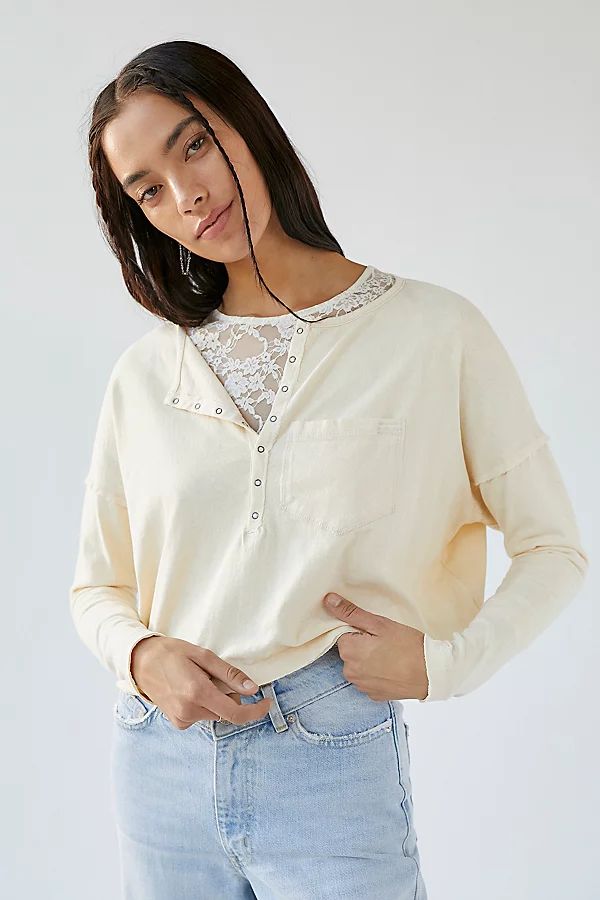 UO Dolman Sleeve Henley Top | Urban Outfitters (US and RoW)