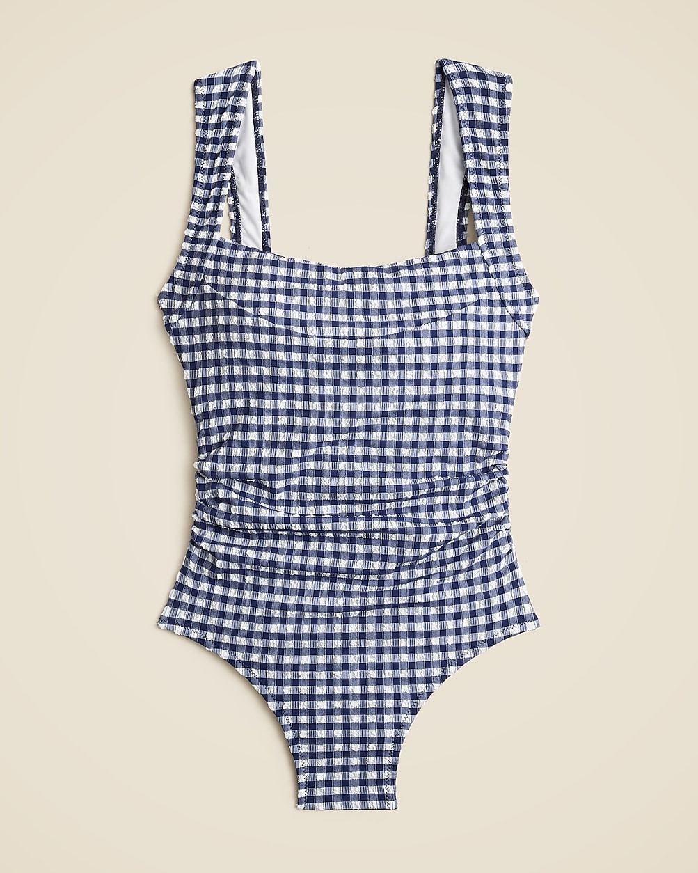 Nia ruched squareneck one-piece | J. Crew US
