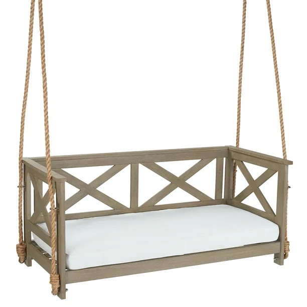 Mainstays Ella Rose 2-Person Hanging Cushioned Porch Swing | Walmart (US)