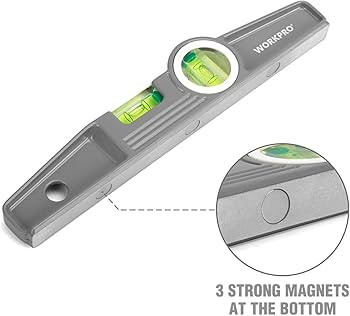WORKPRO Torpedo Level, 3-Piece Spirit Level Set(9", 16", 24"), Magnetic, Bubbles Measuring | Amazon (US)