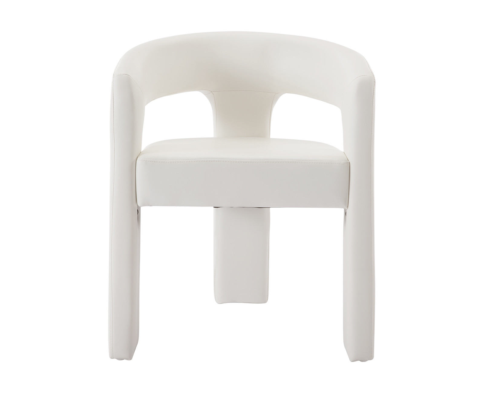 Guyou Modern Faux Leather Upholstered Dining Chair, Cute Barrel Side Armchair Kitchen Chair with ... | Walmart (US)