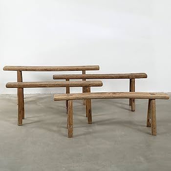 Artissance Vintage Noodle, Weathered Natural Wood Finish (Size & Color Vary) Indoor Bench | Amazon (US)