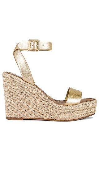 Upstage Wedge in Gold Leather | Revolve Clothing (Global)
