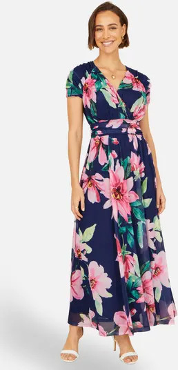 Mesh Floral Maxi Dress | Nordstrom