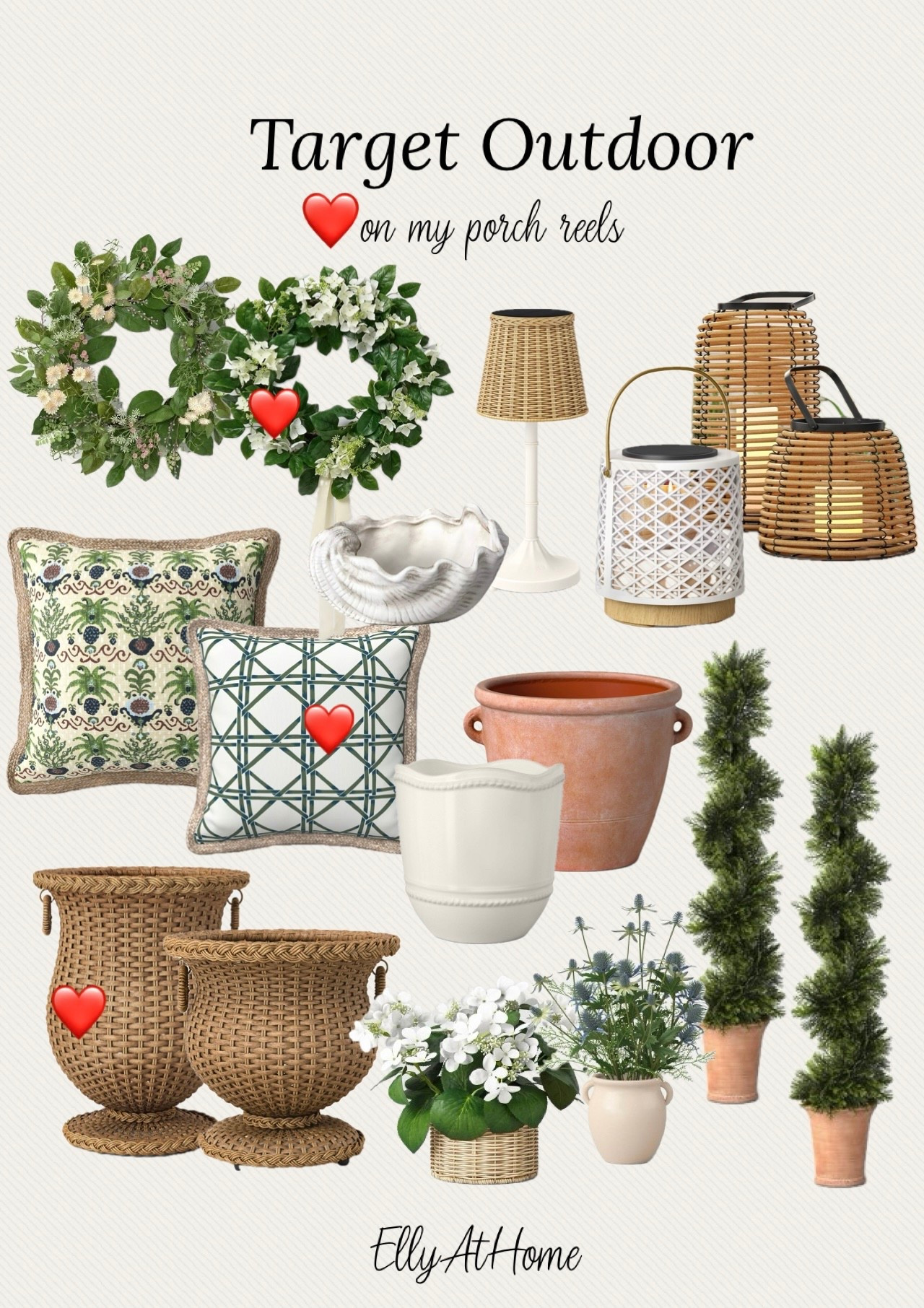 New outdoor porch and patio from Target! I’ve used some on my porch! Wreaths, pillows, planters, lanterns, trees, floral arrangements, coastal accessories and more! Free shipping, 

#LTKSeasonal #LTKHome