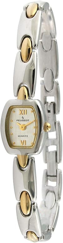 Peugeot Women's Silver and Gold Mini Watch with Link Bracelet; Ideal for Small Wrists | Amazon (US)