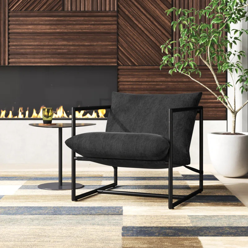 Reagle Modern Metal Framed Sling Accent Chair | Wayfair North America