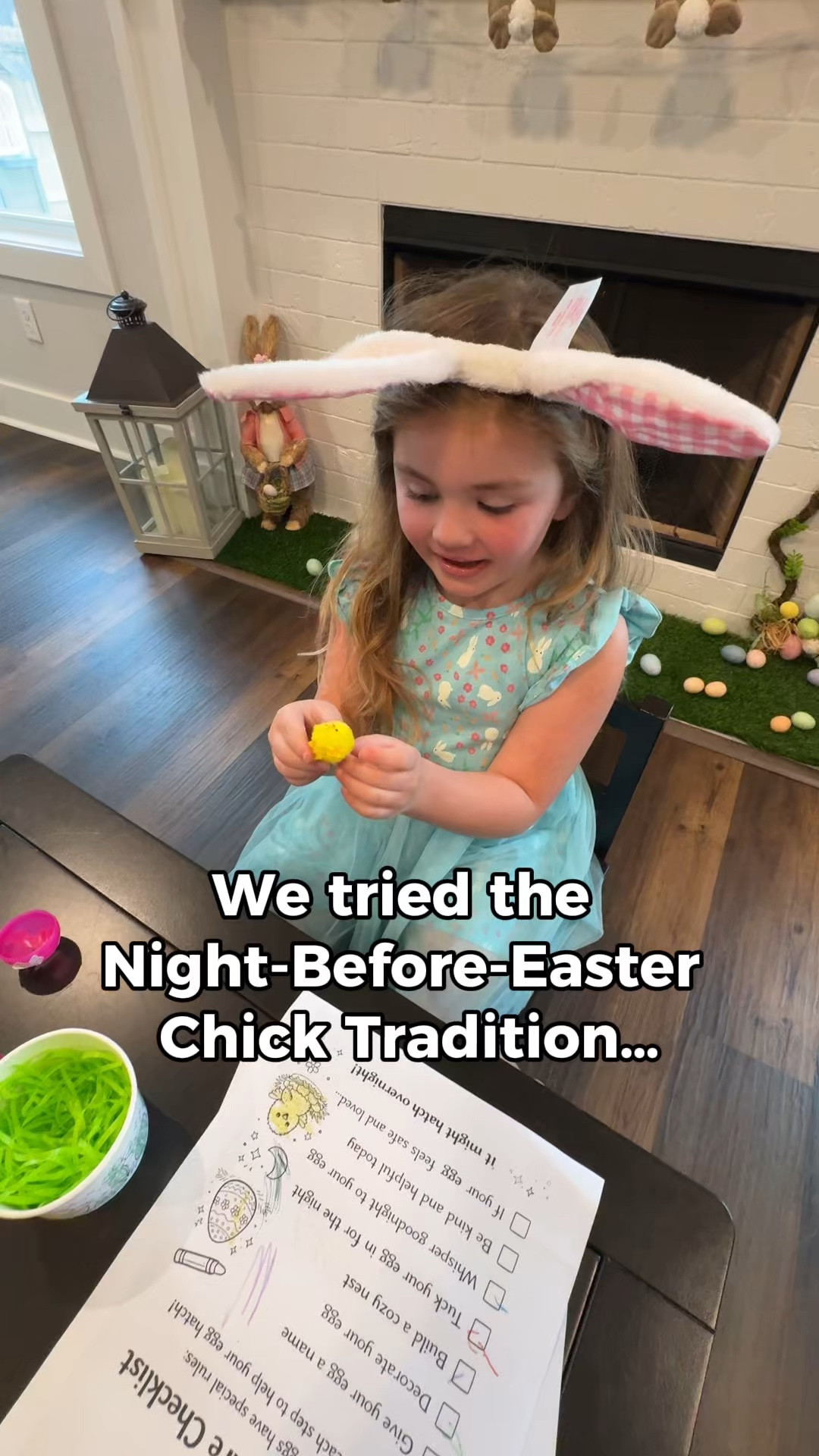  you’re looking for a sweet Easter Eve tradition, this was such a hit with my kids.

They decorate their egg, build a nest, and wake up to a little chick surprise in the morning.

Linking the printable activity and everything we used to create the setup.

#easterwithkids
#kidsactivities
#eastertradition
#holidayactivities
#familytraditions


#LTKKids #LTKmomlife #LTKSeasonal