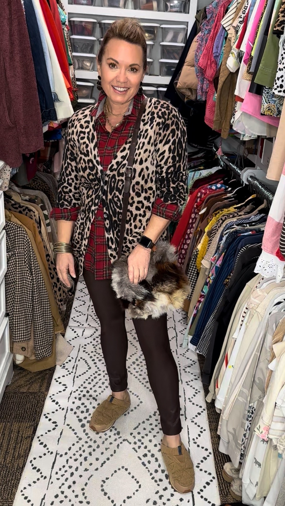 Classic fall layers with a playful twist 🍂
This plaid top layered under a leopard cardigan is one of my favorite ways to mix patterns without it feeling overdone. Finished the look with sleek leggings and comfy slip-on sneakers for an outfit that’s equal parts polished and practical.

This is a great everyday fall outfit if you love comfort but still want your look to feel intentional.

fall outfit for women, fall layering outfit, plaid shirt outfit women, leopard cardigan outfit, pattern mixing outfit women, casual fall outfit women, leggings outfit women, everyday fall outfit, comfortable fall outfit, casual chic fall style, amazon fall outfit, amazon fashion women, fall outfit over 40, fall outfit over 50, teacher fall outfit, mom fall outfit, errands outfit women, cozy fall outfit, neutral fall outfit, brown fall outfit, classic fall style women, women’s fall layers, leopard print cardigan women, plaid button down women, slip on sneakers women, comfortable work outfit women, casual office outfit fall

#LTKFindsUnder50 #LTKActive #LTKSeasonal