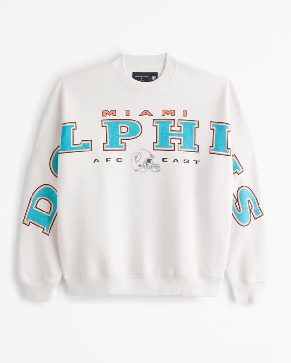 Miami Dolphins Graphic Crew Sweatshirt | Abercrombie & Fitch (US)