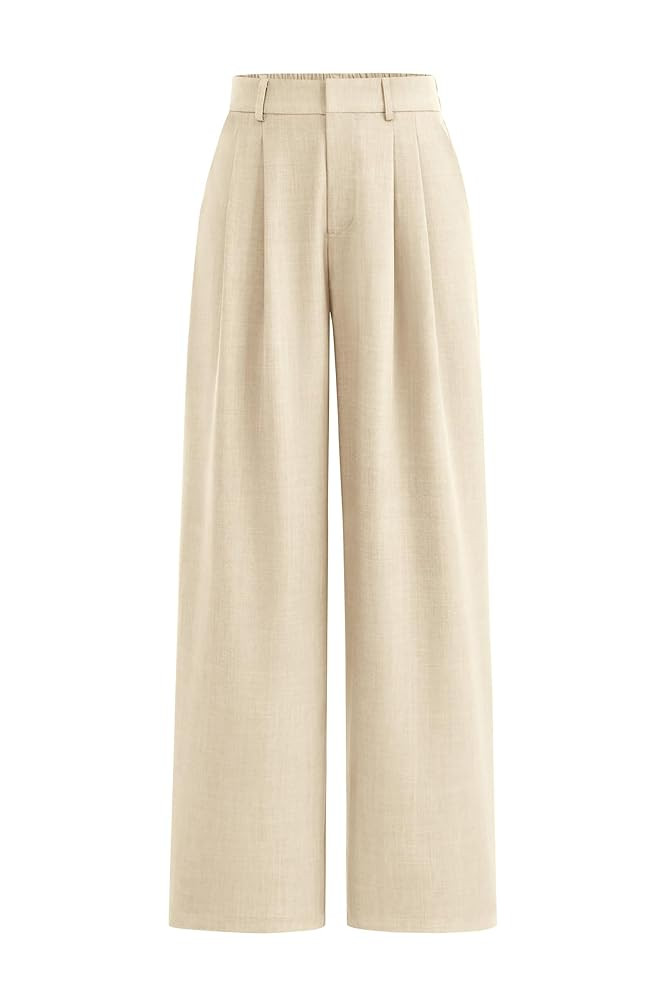 PRETTYGARDEN Women's Summer Elastic High Waisted Work Pants Straight Leg Dressy Business Casual T... | Amazon (US)